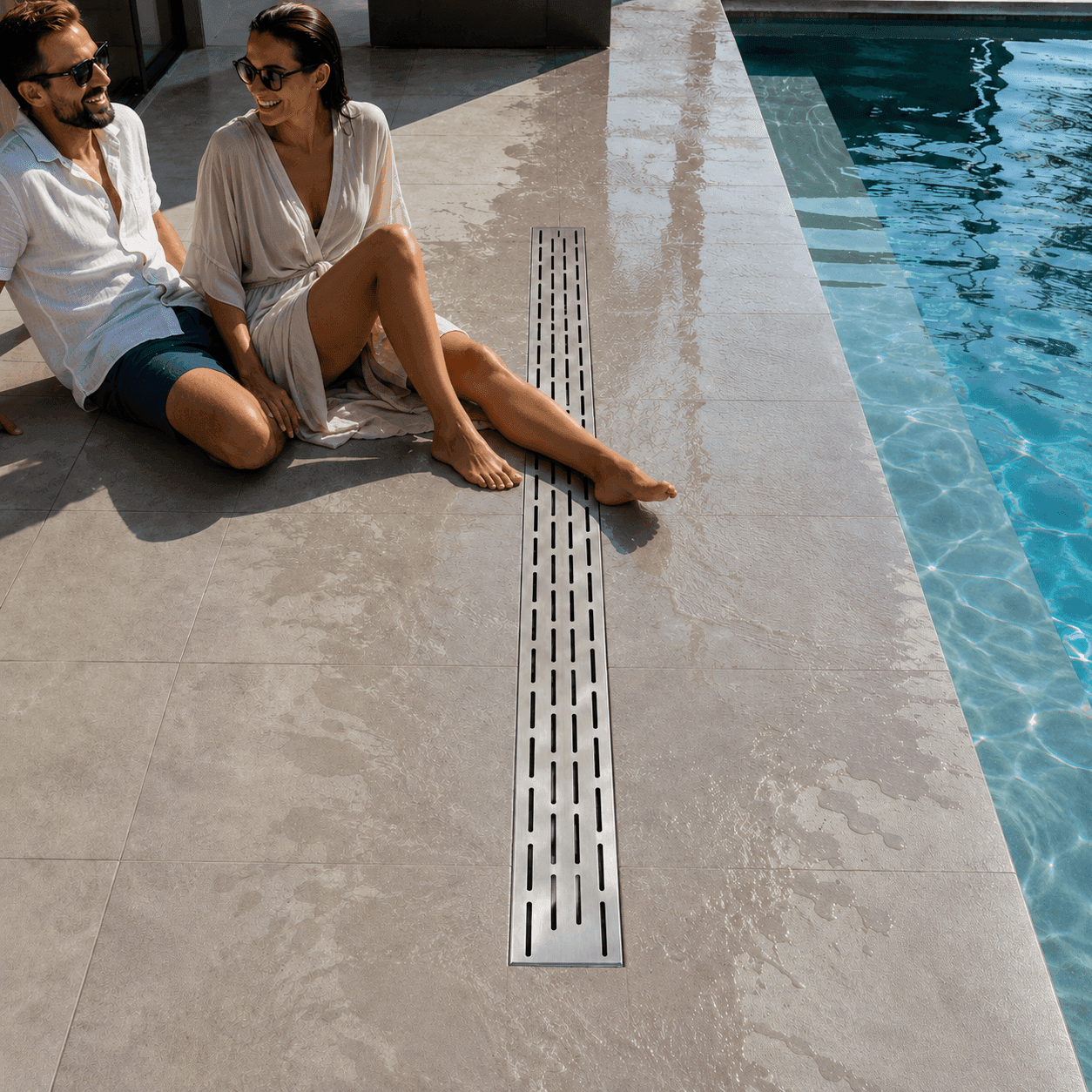 Ralo Linear Inox 304 Modelo 1 — Cascata para Piscina