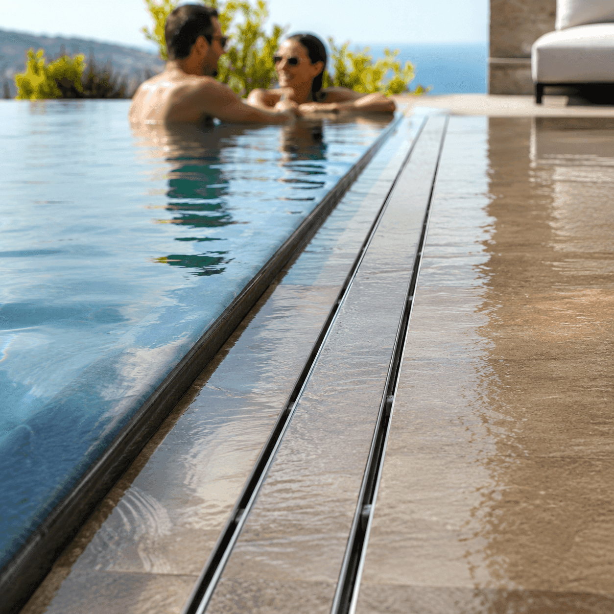 Ralo Piso Oculto Inox 304 — Cascata para Piscina