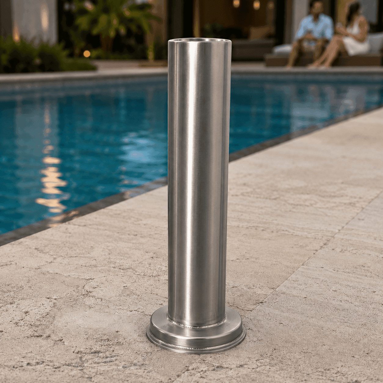 Chumbador Mesa e Banco Inox 304 30cm — Cascata para Piscina